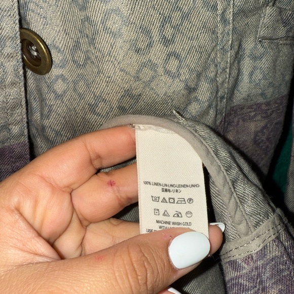 Free people Rare style! Linen Duster/Jacket - Picture 7 of 10